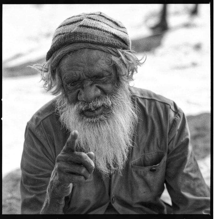 Australia Outback aboriginal old tribal man