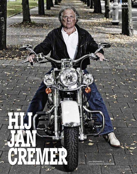 Hij-Jan-Cremer op Harley Davidson